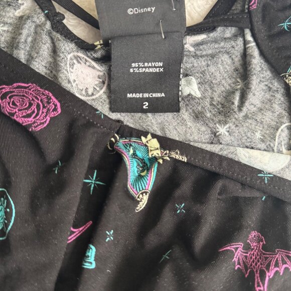Torrid Disney Haunted Mansion Black Multicolor Print Dress plus Size 2 nwot - Picture 5 of 14